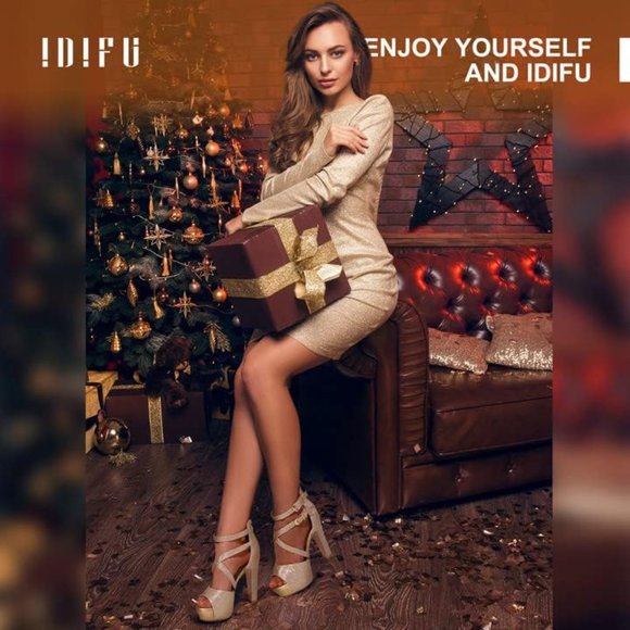 Women's IN5 Charcy Crisscross Strappy Platform High Chunky Gold Heels Toe Pump - Picture 3 of 6